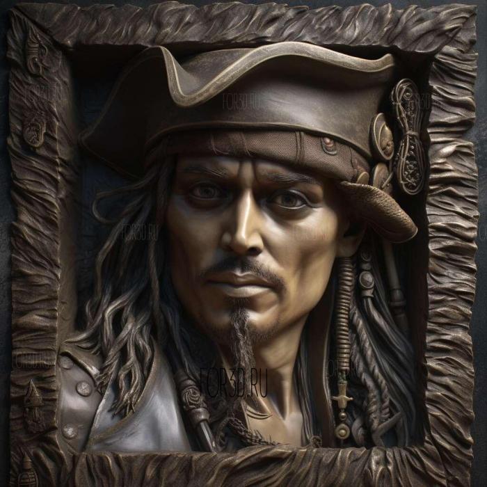 johnny depp 4 stl model for CNC